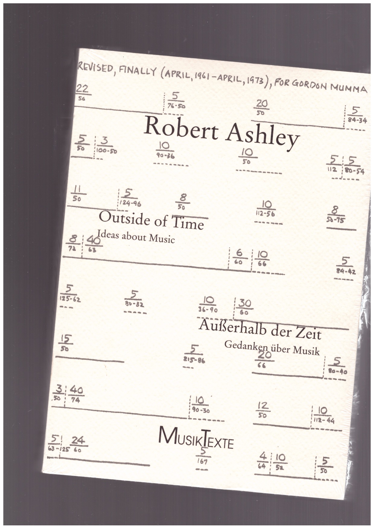 ASHLEY, Robert - Outside of Time. Ideas about Music