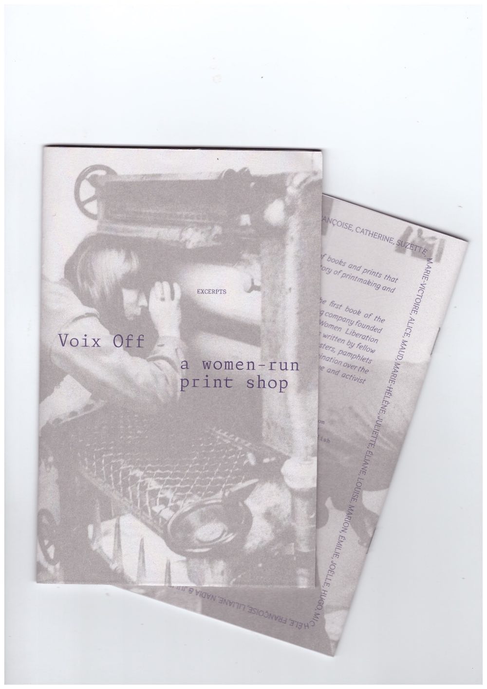 PAEZ PASSAQUIN, Natalia; MYON, Fanny (eds.) - Voix Off: a women-run print shop