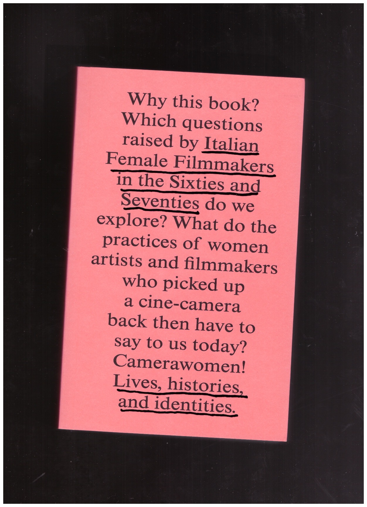 SUBRIZI, Carla; UGOLINI, Ugolini; ALICATA, Maria - Italian Female Filmmakers in the Sixties and Seventies – Lives, Histories, and Identities
