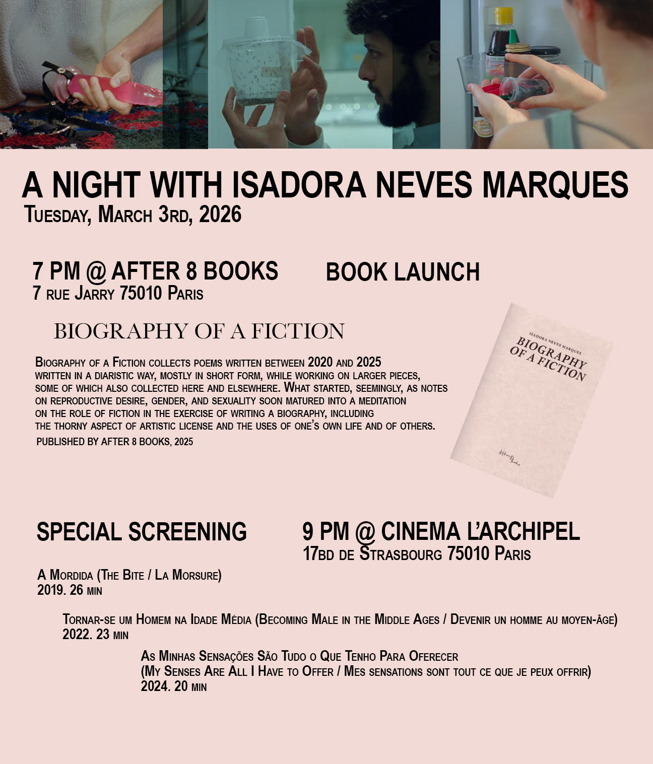  - Isadora Neves Marques, “Biography of a Fiction”: Book Launch + Screening