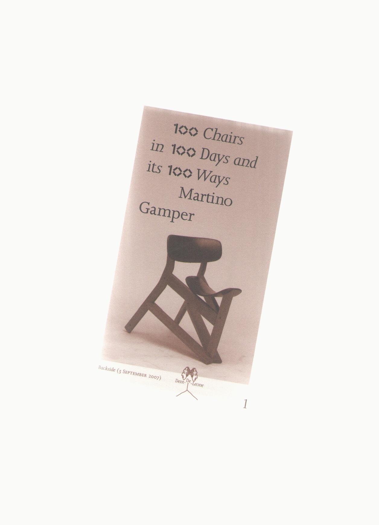GAMPER, Martino - 100 Chairs in 100 Days and its 100 Ways [4th Edition]