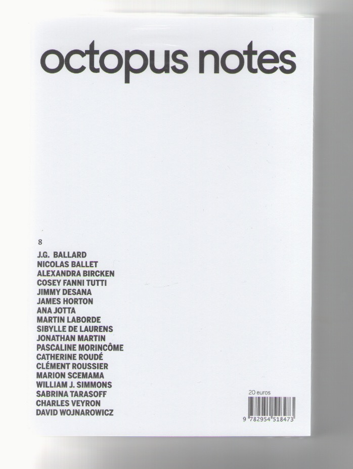 DUSAPIN, Alice; PIALOUX, Alice; PINTEAUX, Baptiste; LABORDE, Martin (eds.) - Octopus notes #8