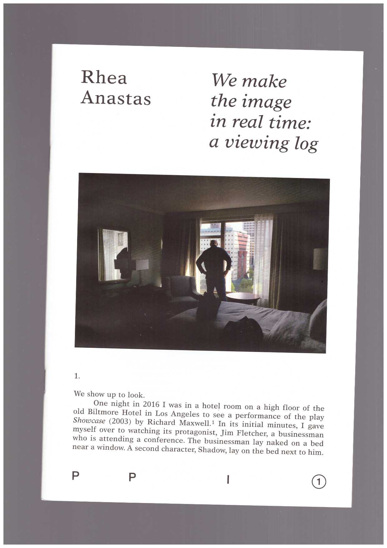 ANASTAS, Rhea - Pound Per Image #1 – We make the image in real time: a viewing log