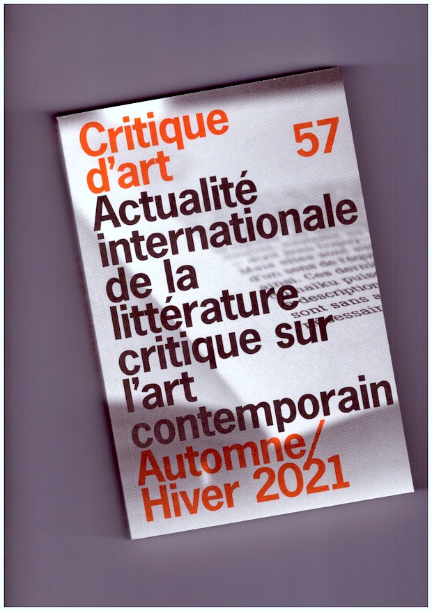 MOKHTARI, Sylvie (ed.) - Critique d'Art #57 Automne/Hiver 2021