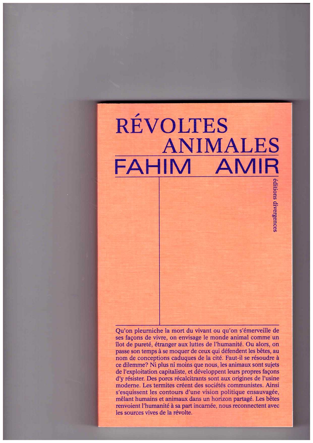 AMIR, Fahim - Révoltes animales