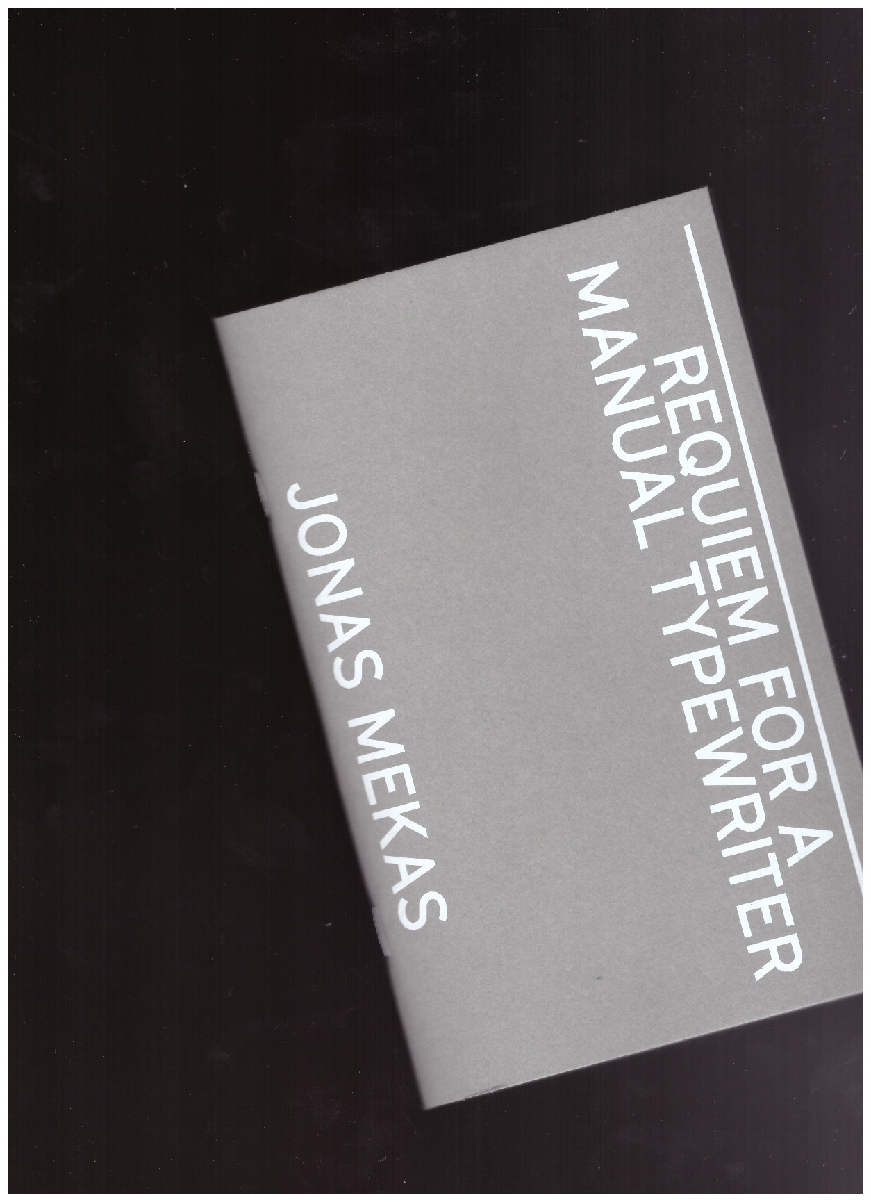 MEKAS, Jonas - Requiem for a Manual Typewriter
