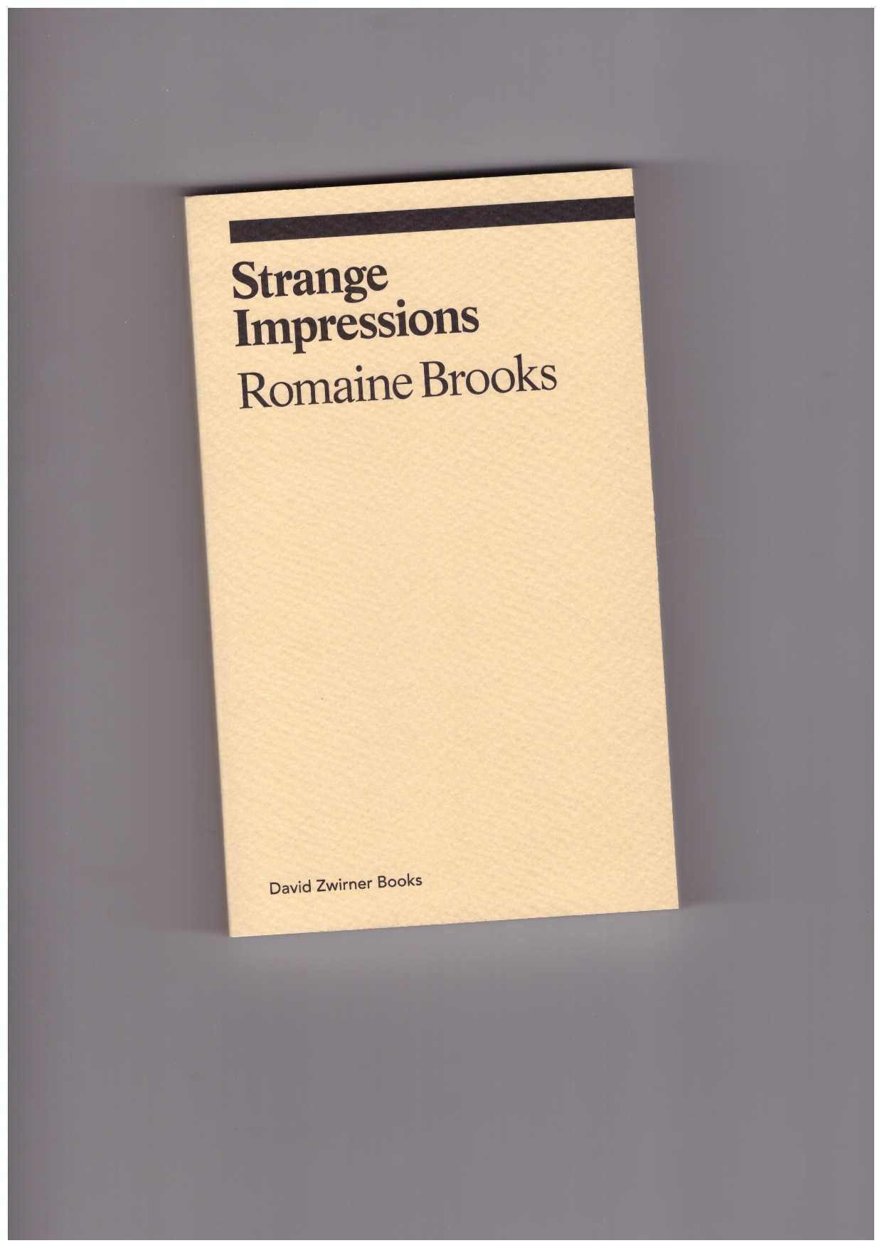 BROOKS, Romaine - Strange Impressions
