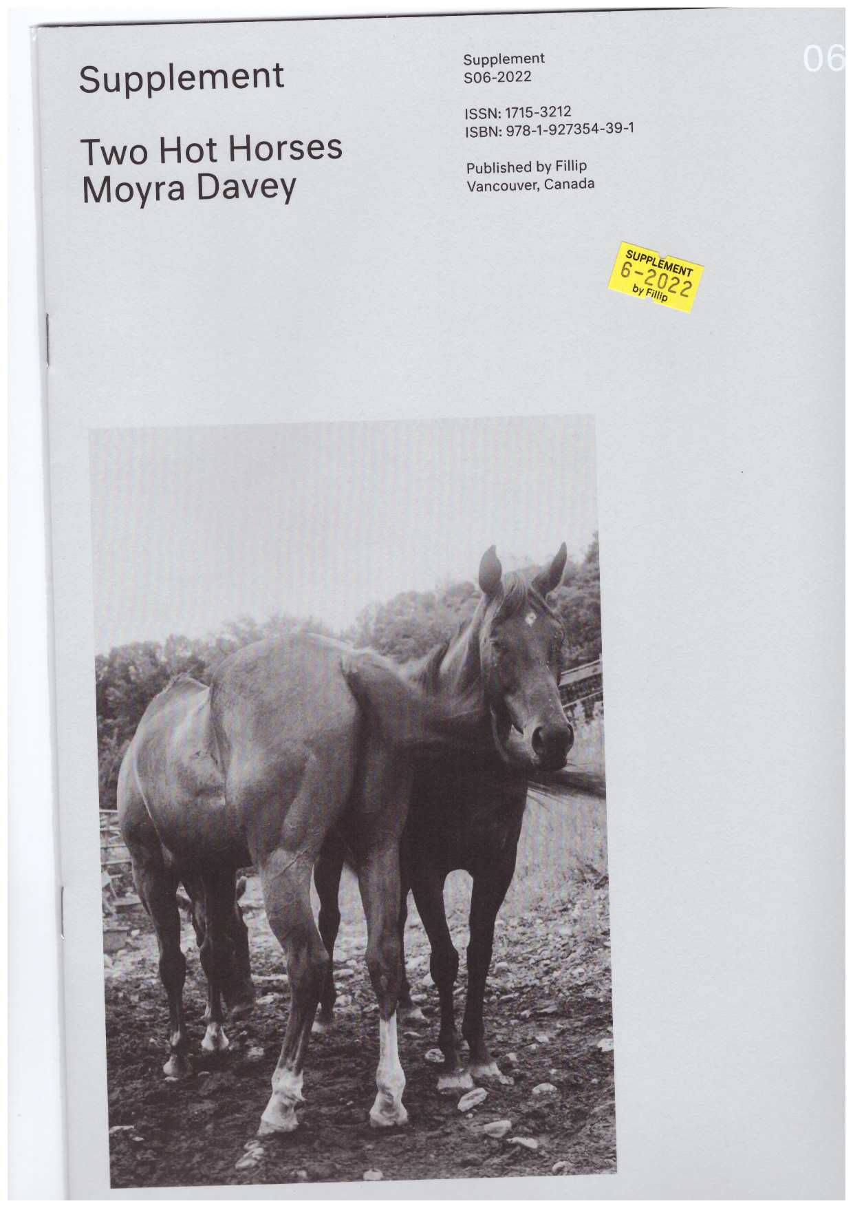 DAVEY, Moyra - Supplement #6. Moyra Davey: Two Hot Horses
