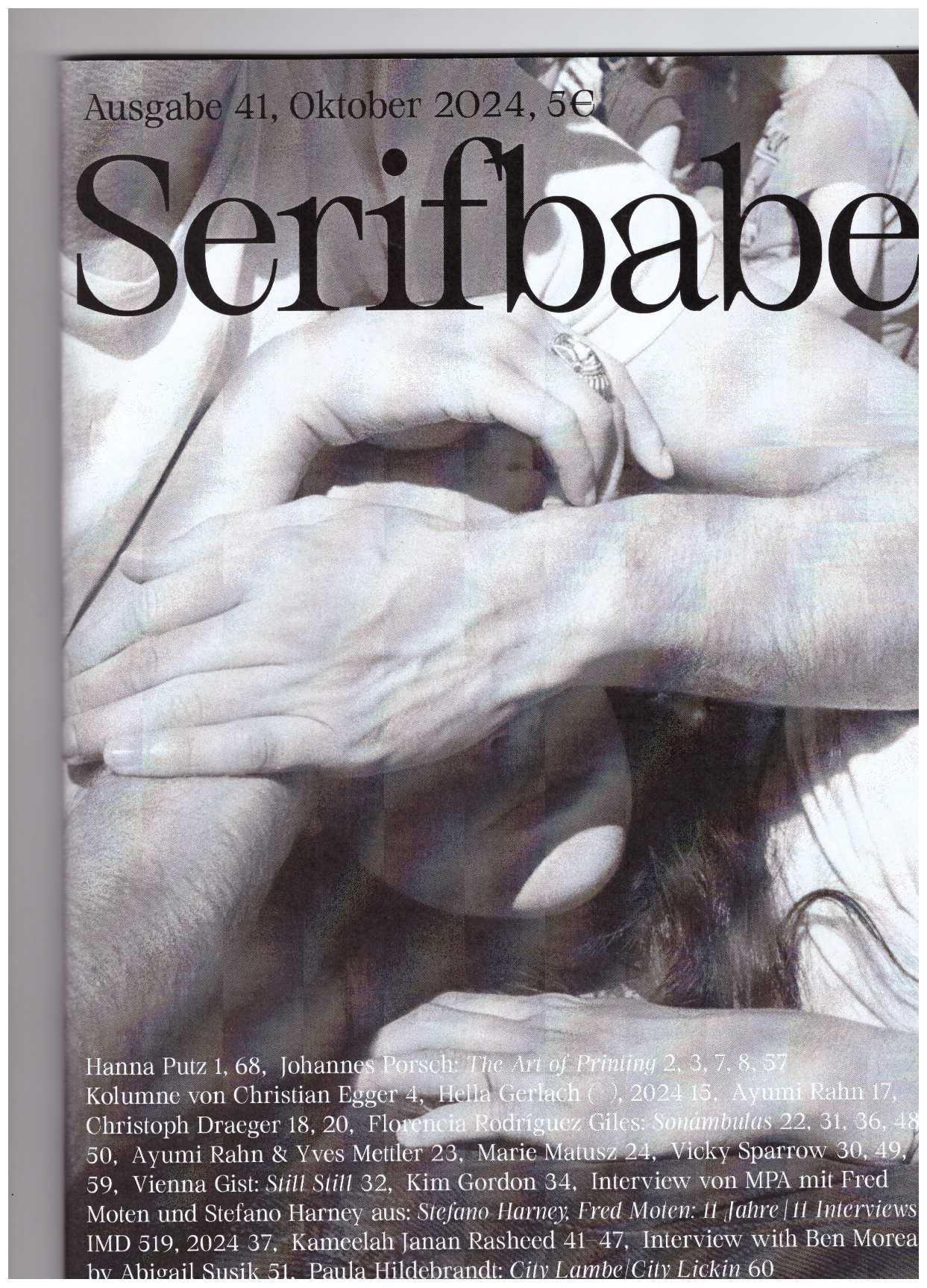 EGGER, Christian; MAYER, Christian Kosmas; METTLER, Yves; TOTHOVA, Magda; WOLFF, Alexander (eds.) - Serifbabe (Ausgabe 41, Oktober 2024)