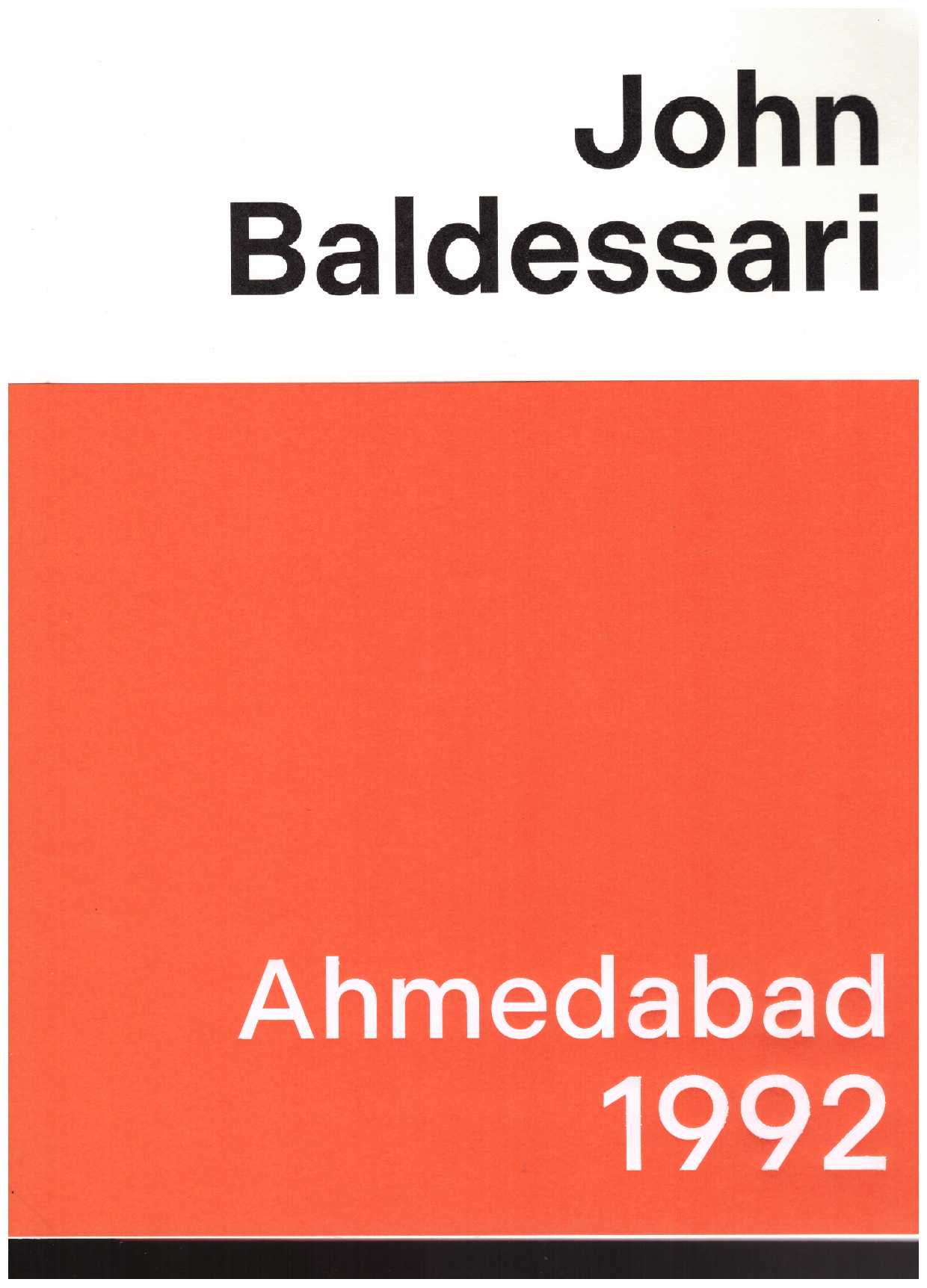 BALDESSARI, John - Ahmedabad 1992