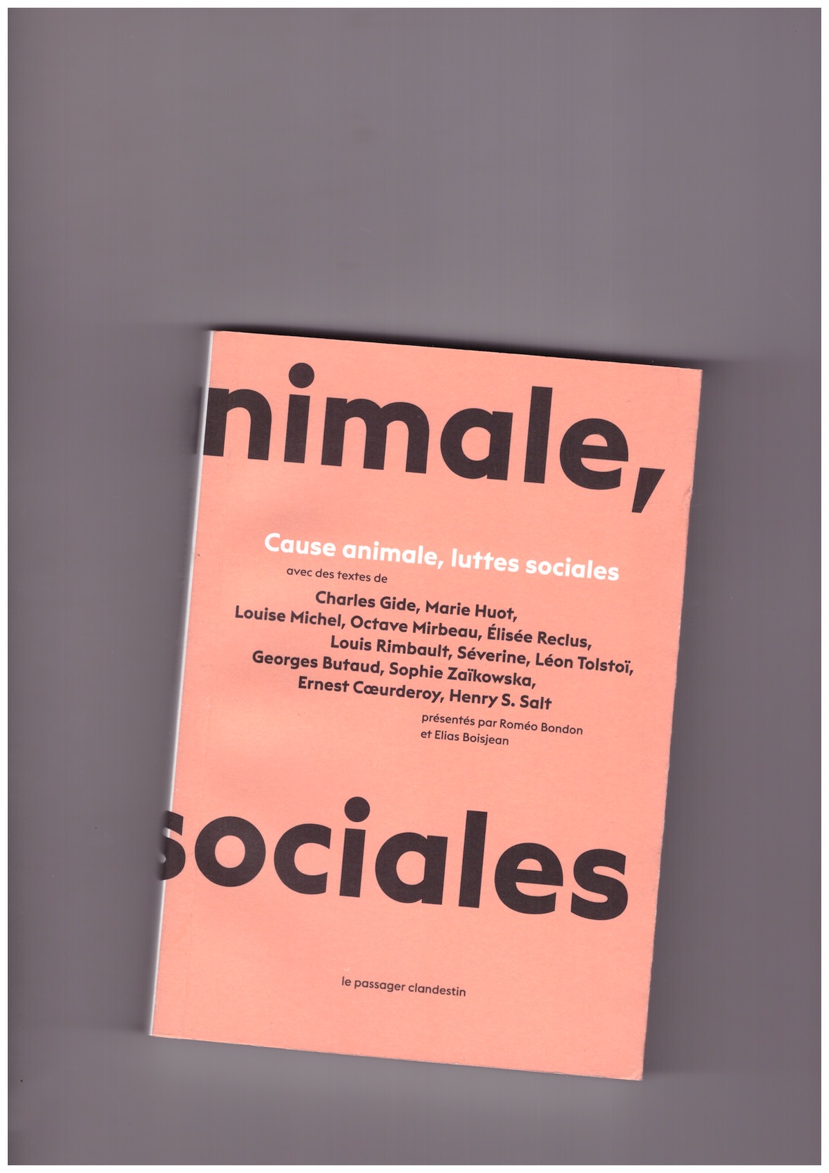 BONDON, Roméo; BOISJEAN, Elias (eds.) - Cause animale, luttes sociales