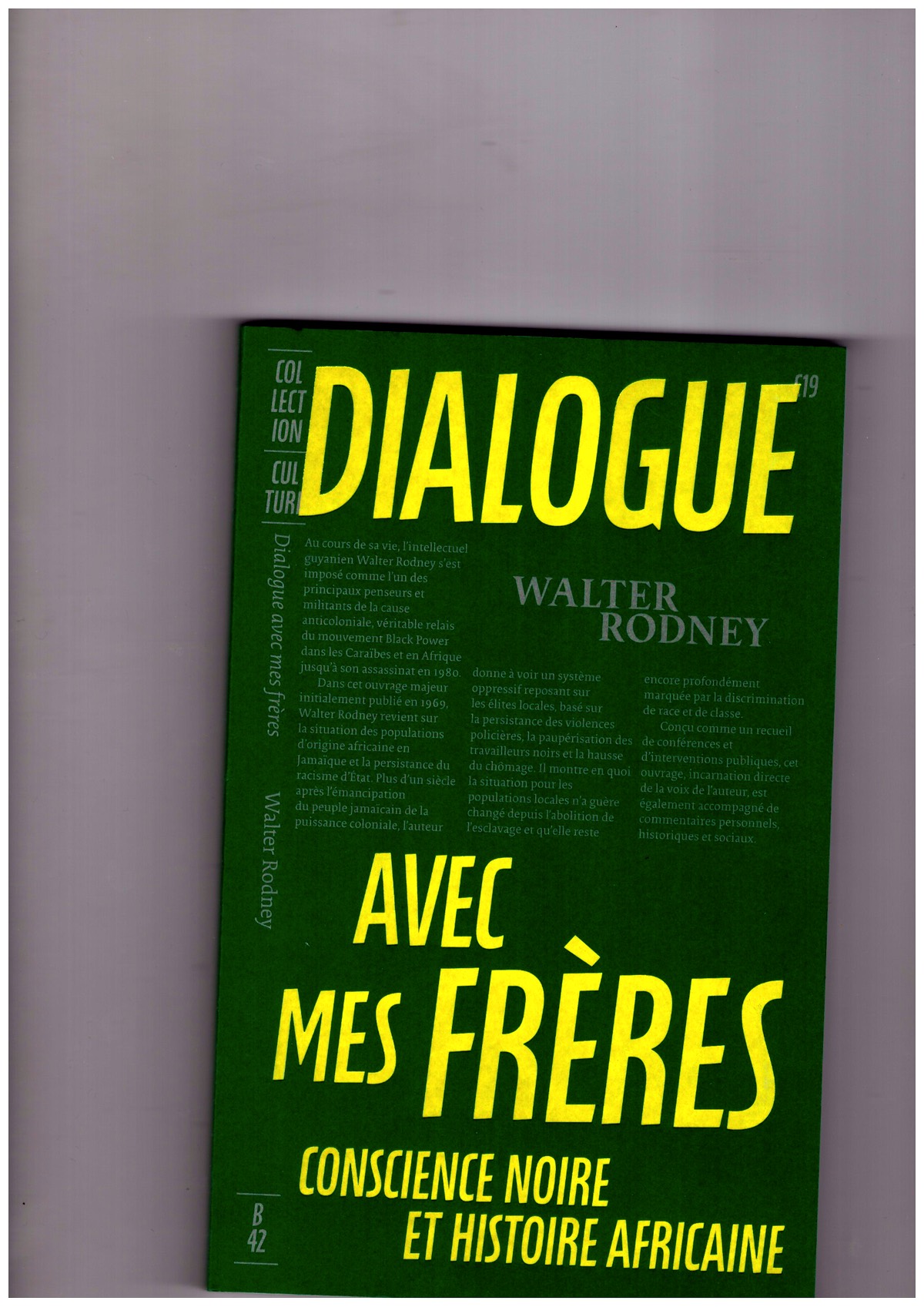 RODNEY, Walter - Dialogue aves mes frères. Conscience noire et histoire africaine