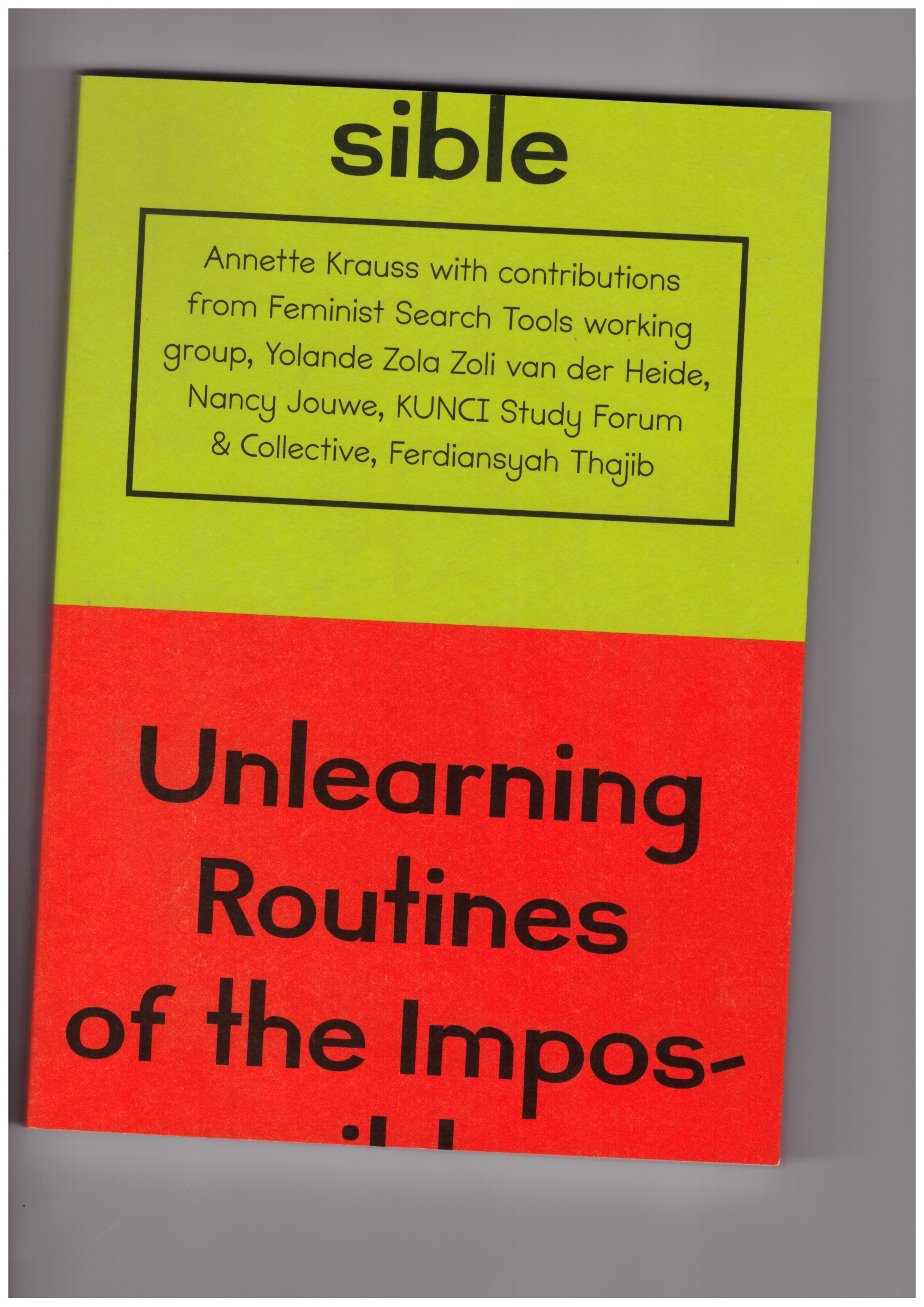  KRAUSS, Annette (ed) - Unlearning Routines of the Impossible