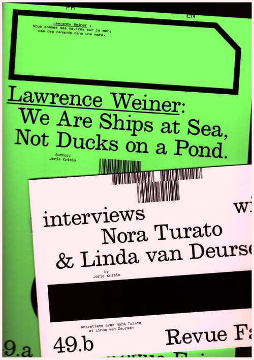 KRITIS, Joris; TURATO, Nora; VAN DEURSEN, Linda - Revue Faire – To look at things #49 Lawrence Weiner (Éditions Empire)