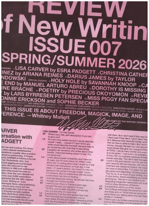 MALLETT, Whitney (ed.) - The Whitney Review of New Writing Issue 7 (The Whitney Review)