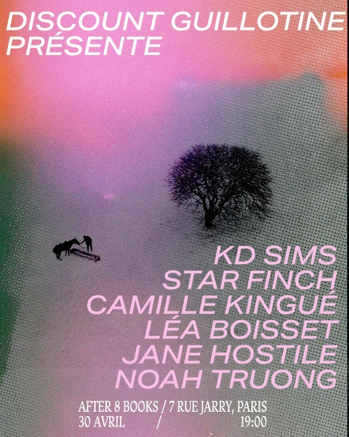 A Discount Guillotine evening of readings with KD Sims & al.