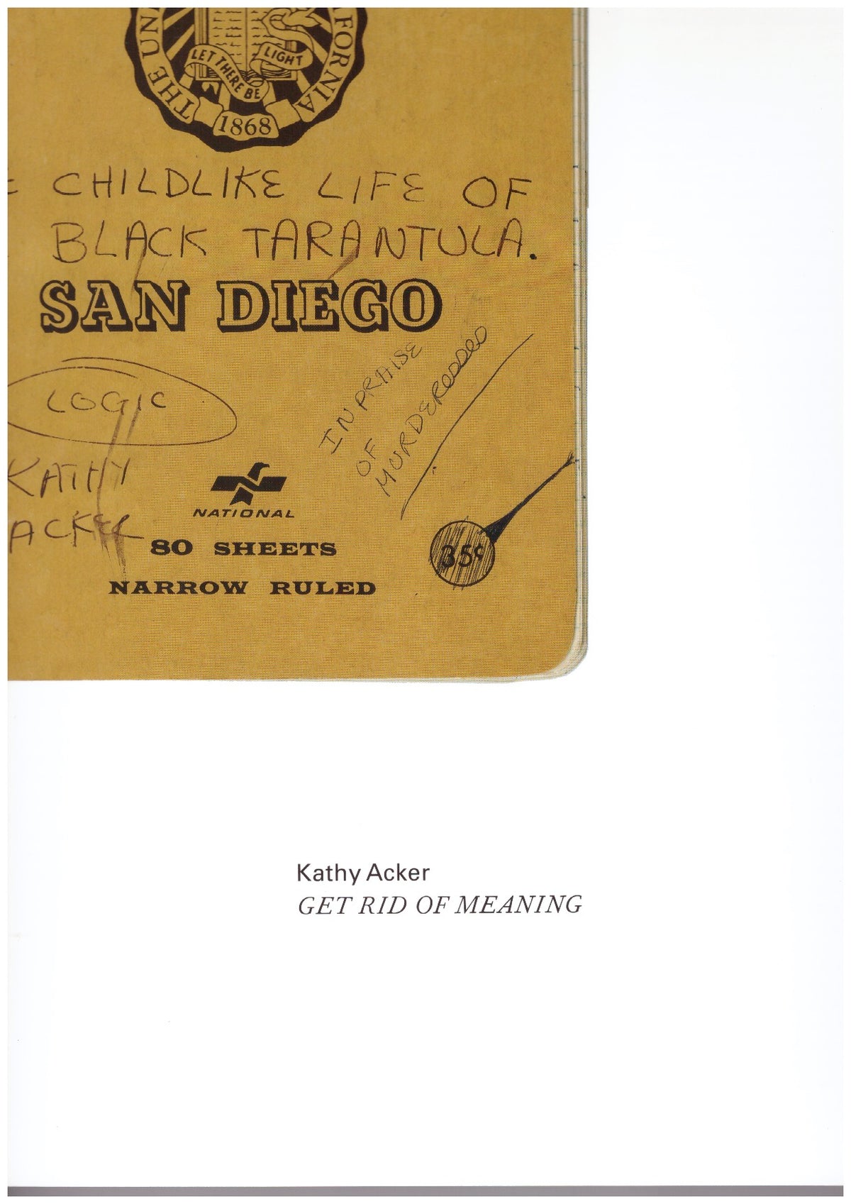 Kathy Acker. Get Rid of Meaning