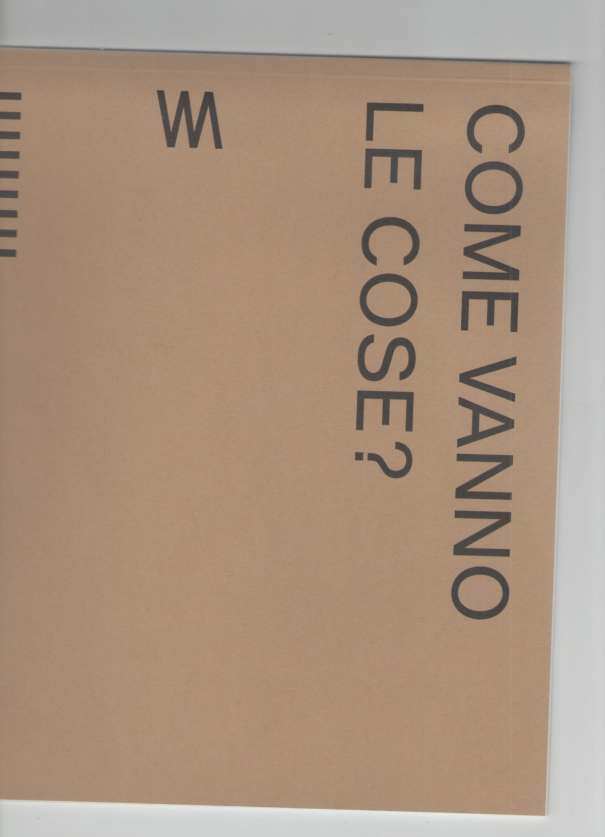 Come Vanno Le Cose ?
