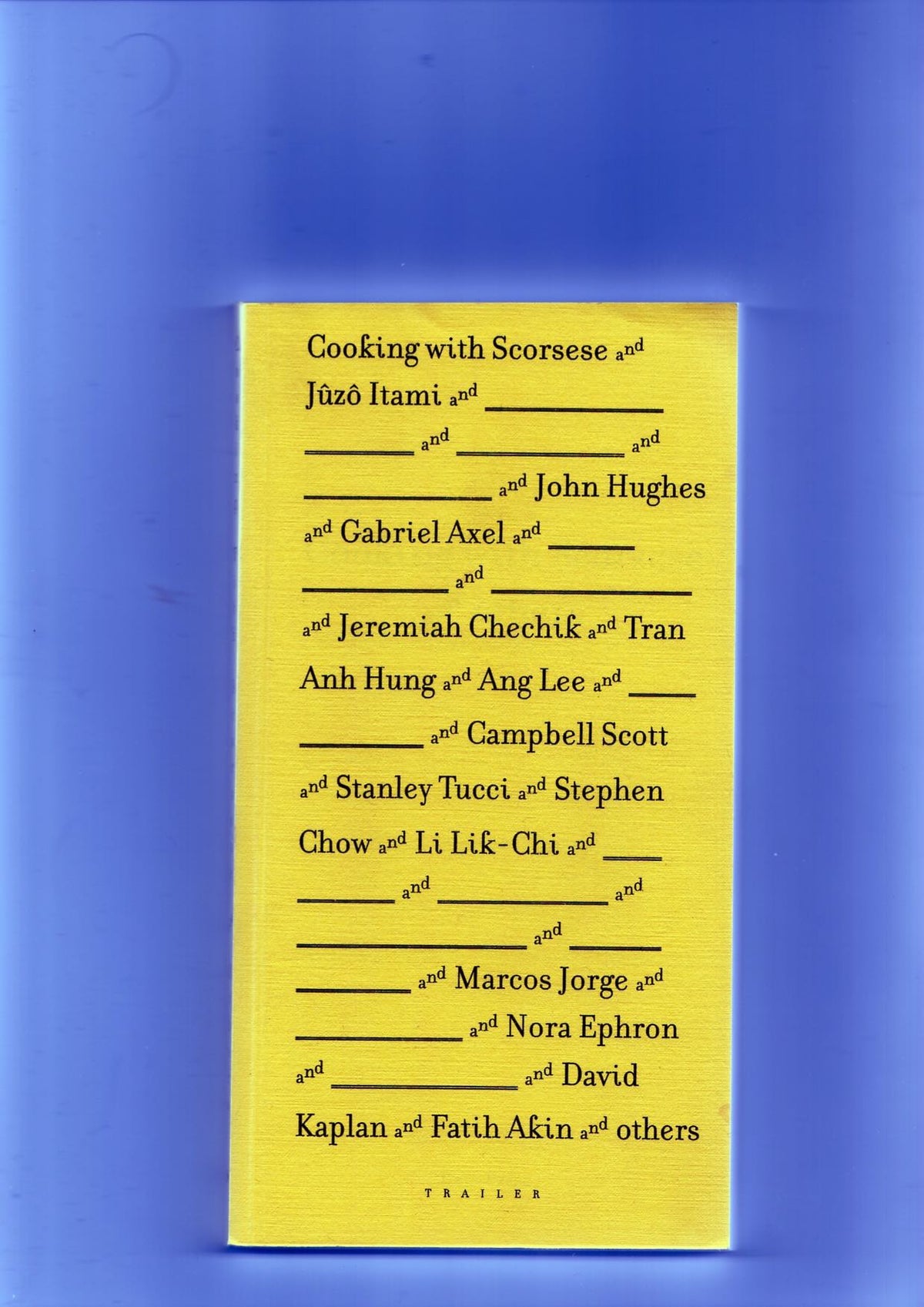 Cooking with Scorsese and Others #1