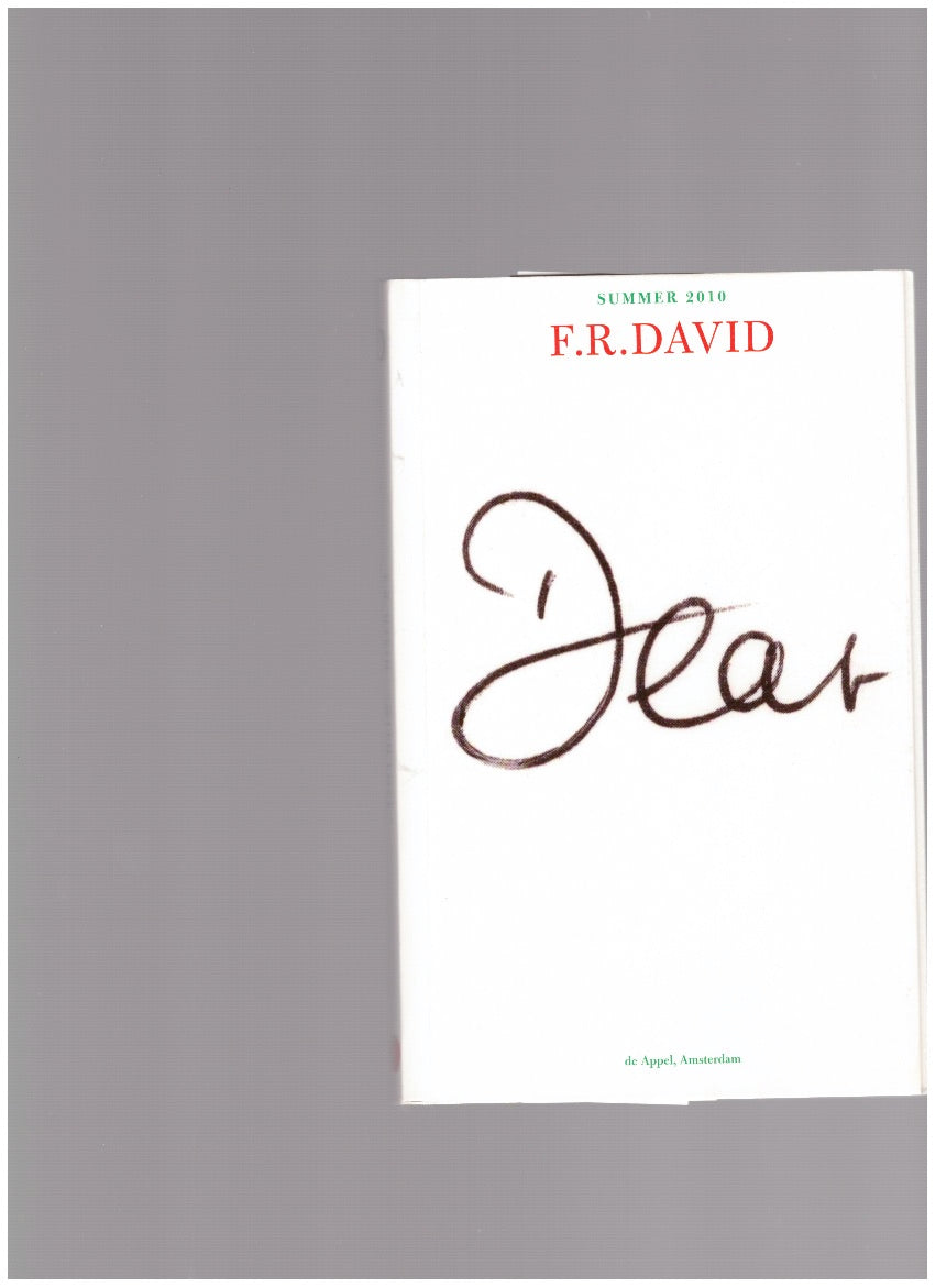F.R.David (D) Summer 2010. “With Love”