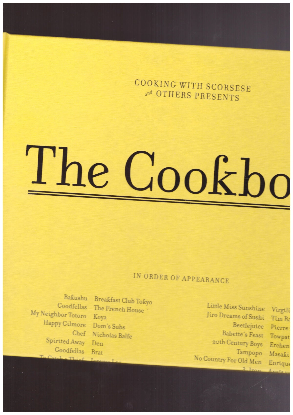 Cooking with Scorsese: The Cookbook