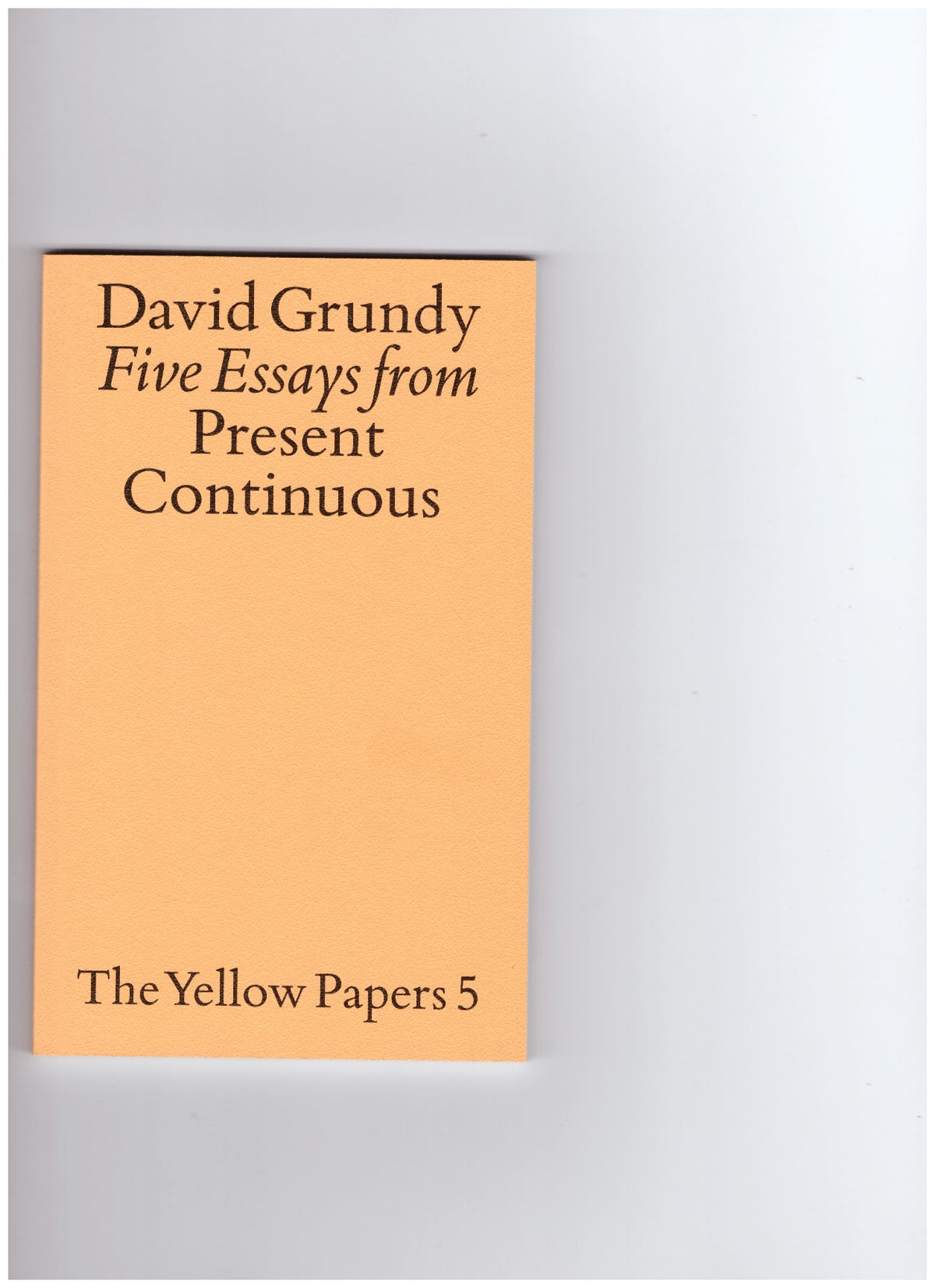 Five Essays from Present Continuous