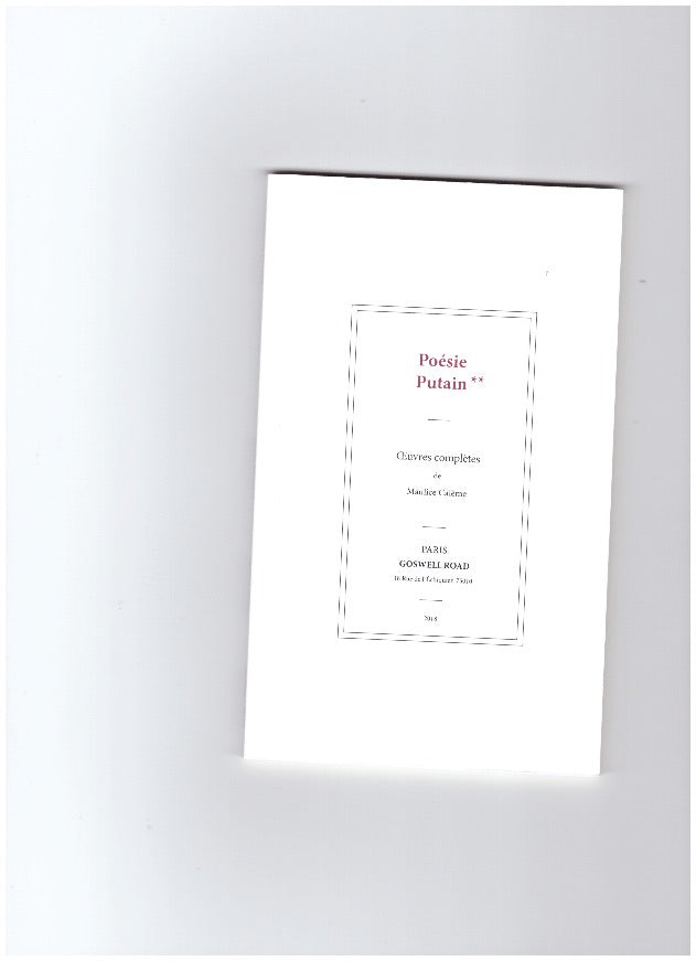 Poésie putain **