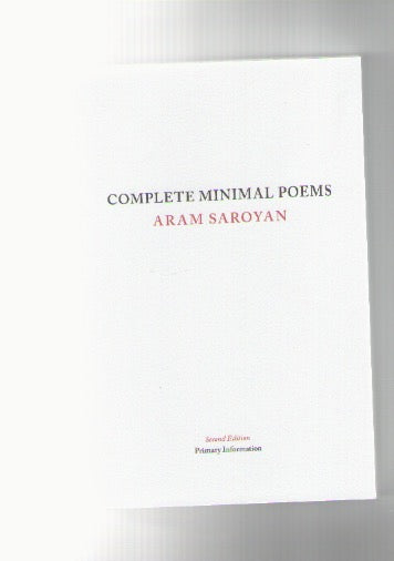 Complete minimal poems (2nd printing)