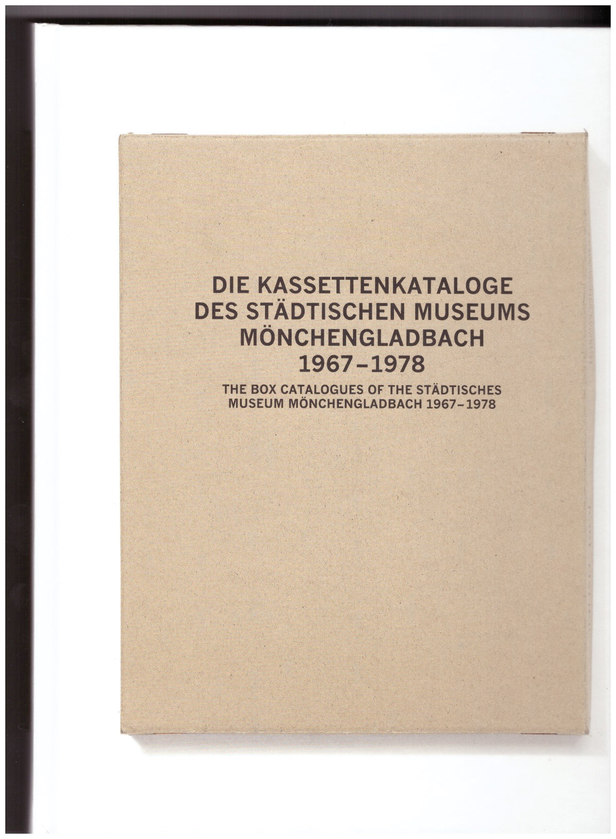 The Box Catalogues of the Städtisches Museum Mönchengladbach 1967-78