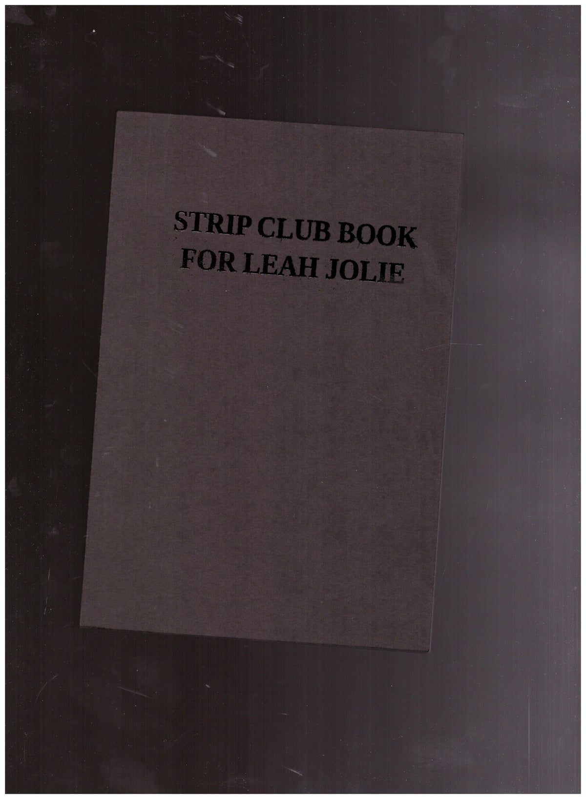Strip Club Book for Leah Jolie