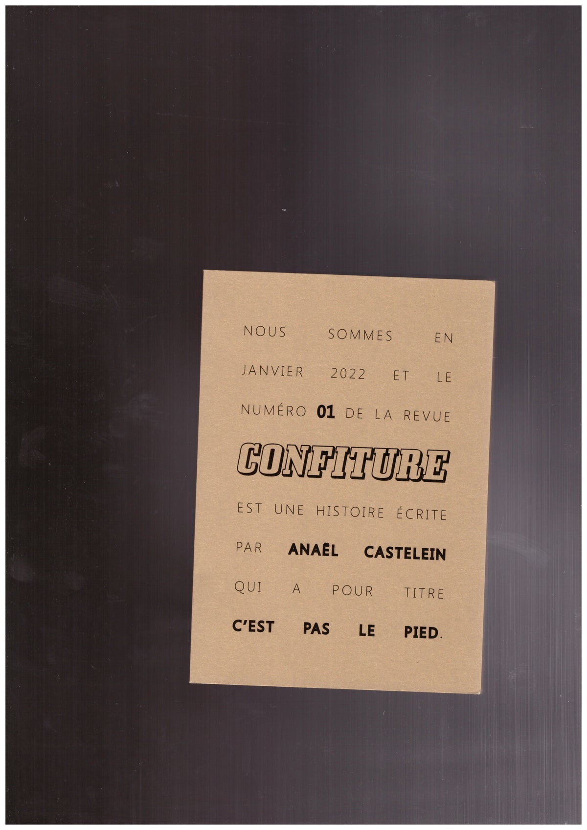 Confiture #1 : C'est pas le pied