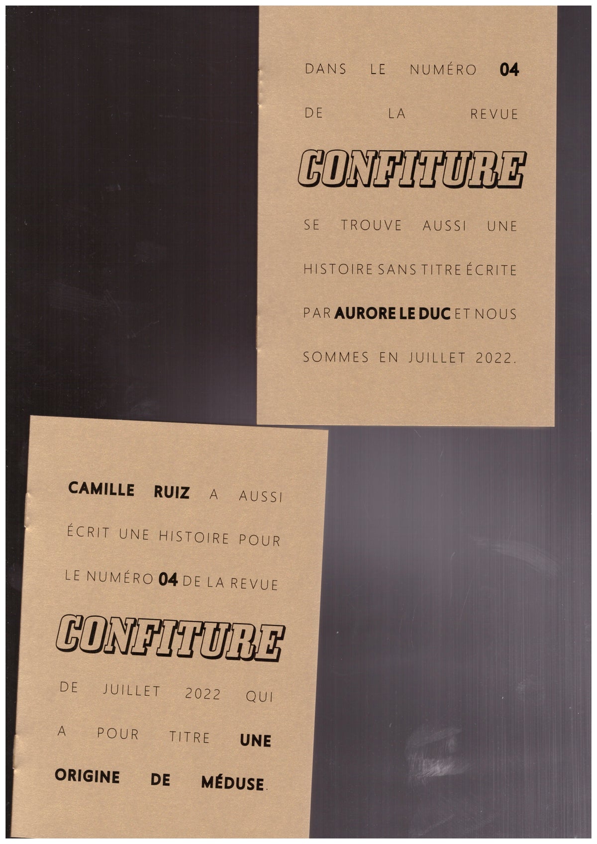 Confiture #4 : Une origine de méduse / Histoire sans titre