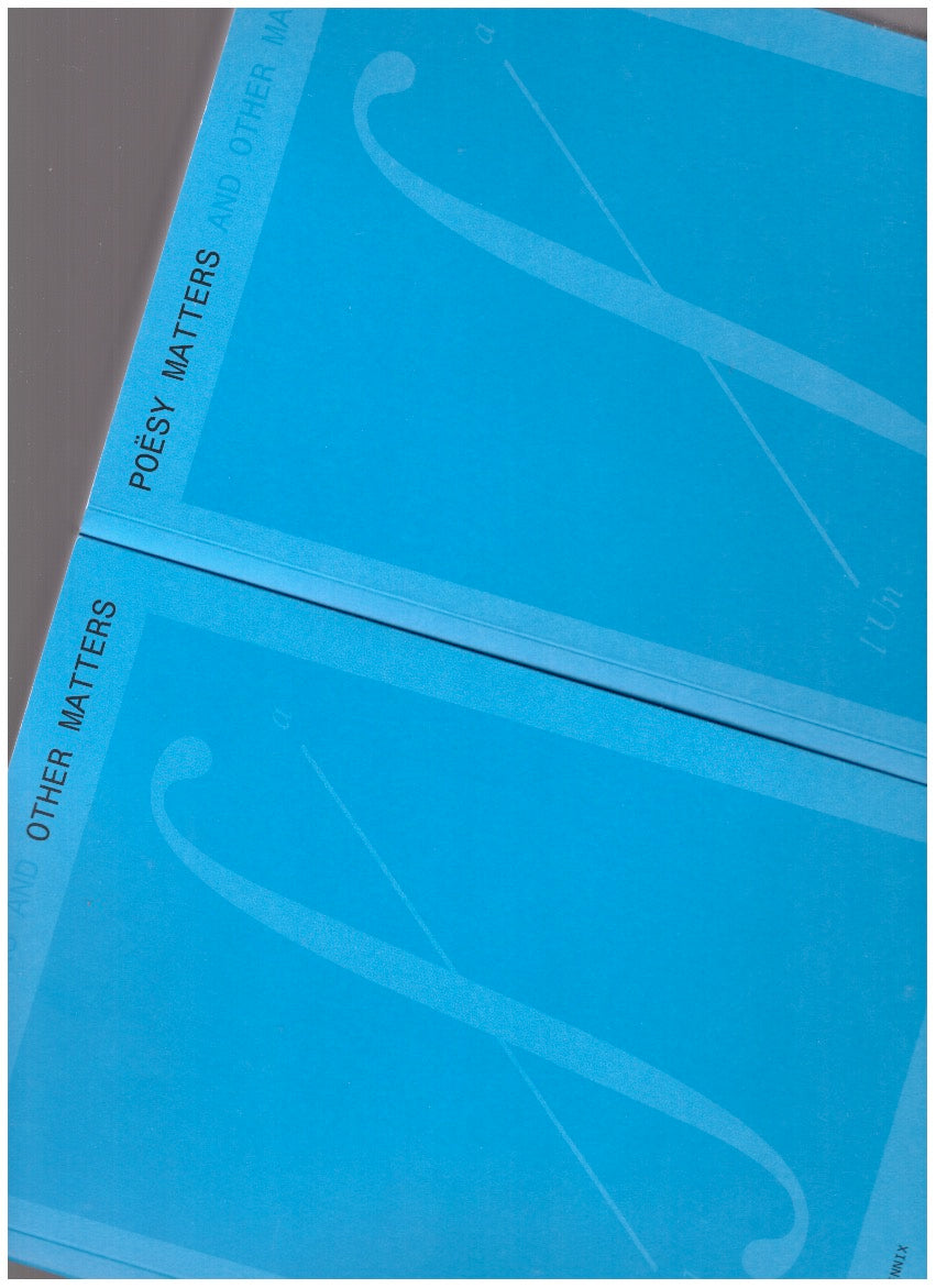 Poësy matters and other matters (2vols)