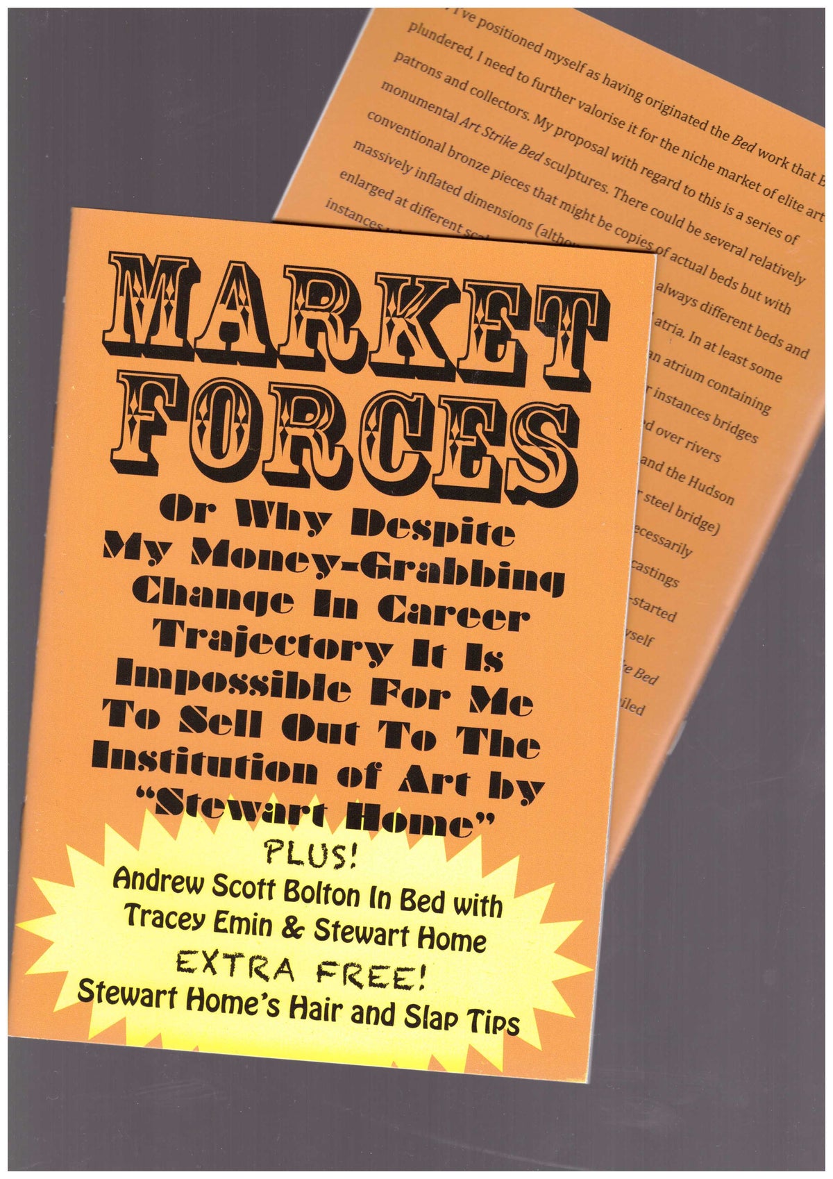 Market Forces: Or Why Despite My Money-Grabbing Change In Career Trajectory It Is Impossible For Me To Sell Out To The Institution of Art