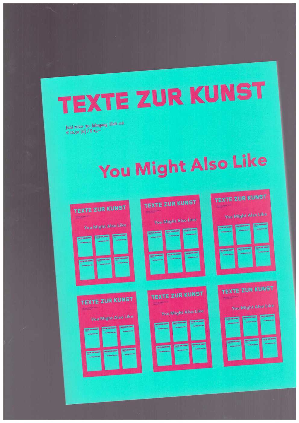 Texte Zur Kunst 30/118 (Jun. 2020) You Might Also Like