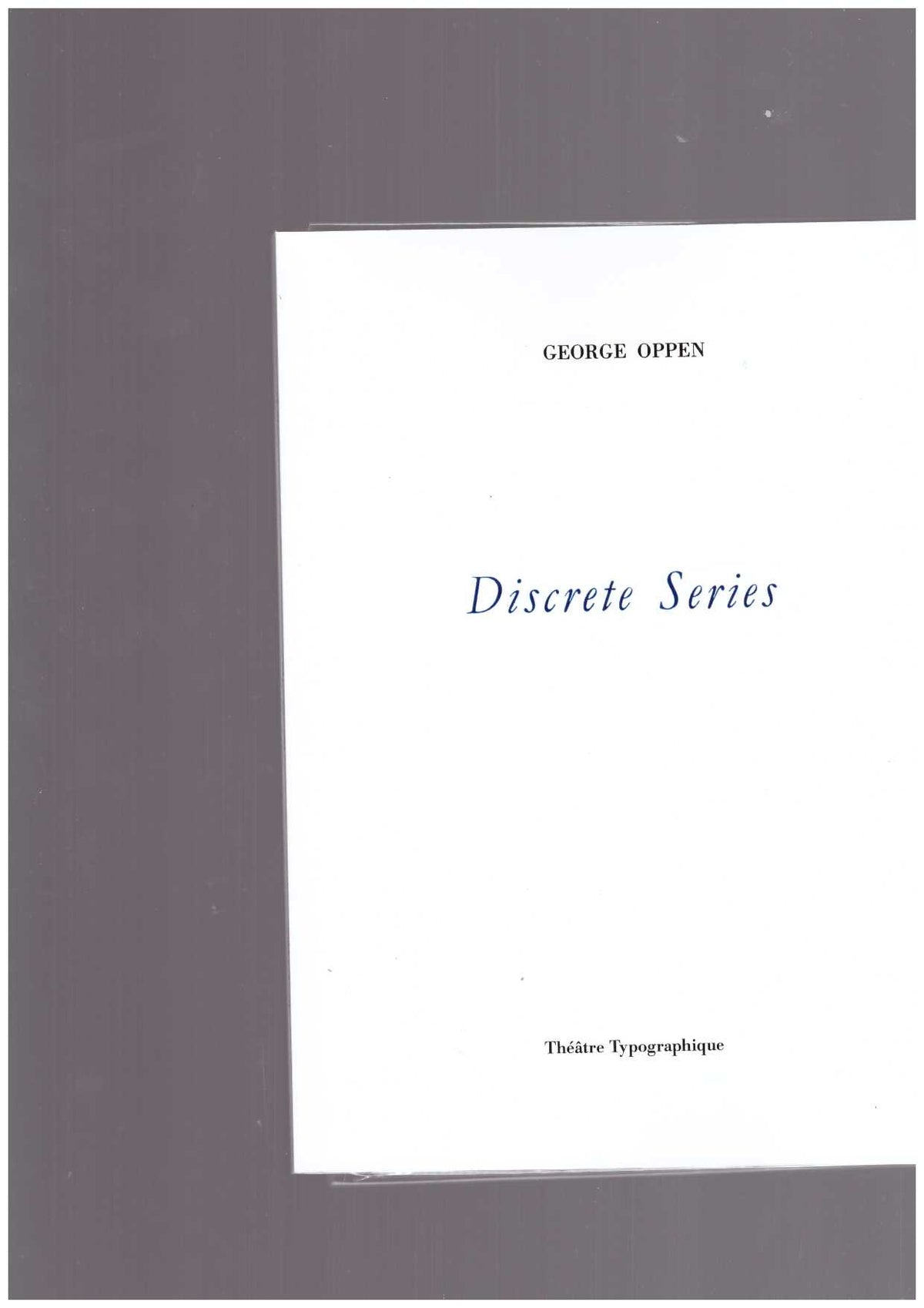 Discrete Series