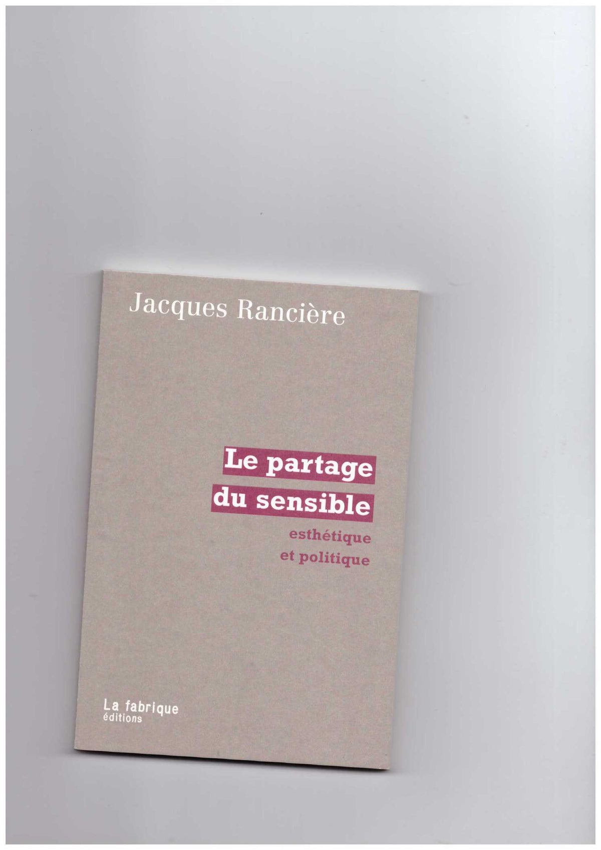 Le Partage du sensible