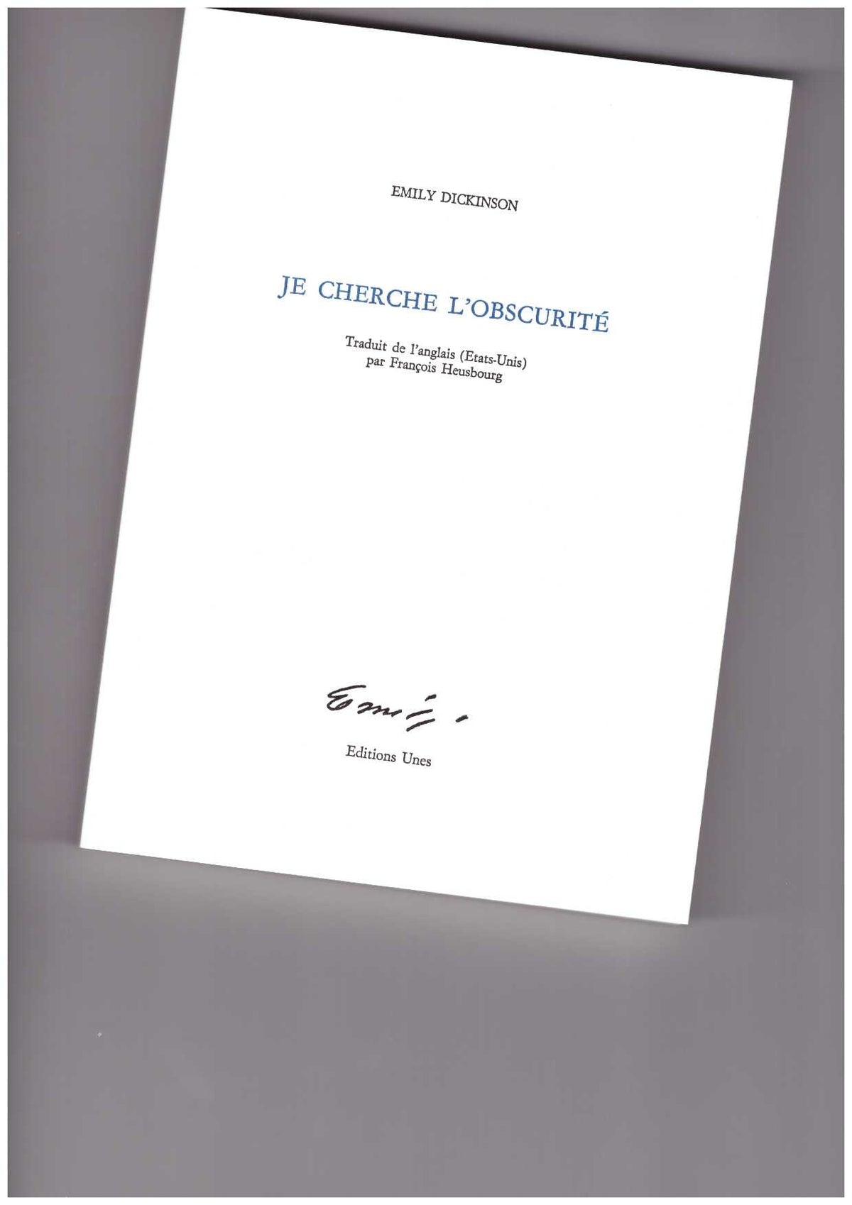 Je cherche l'obscurité