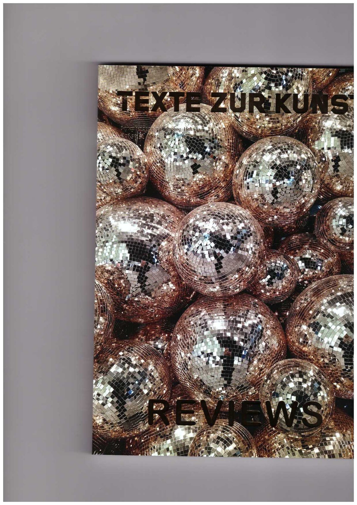 Texte Zur Kunst 33/131 (September 2023) REVIEWS