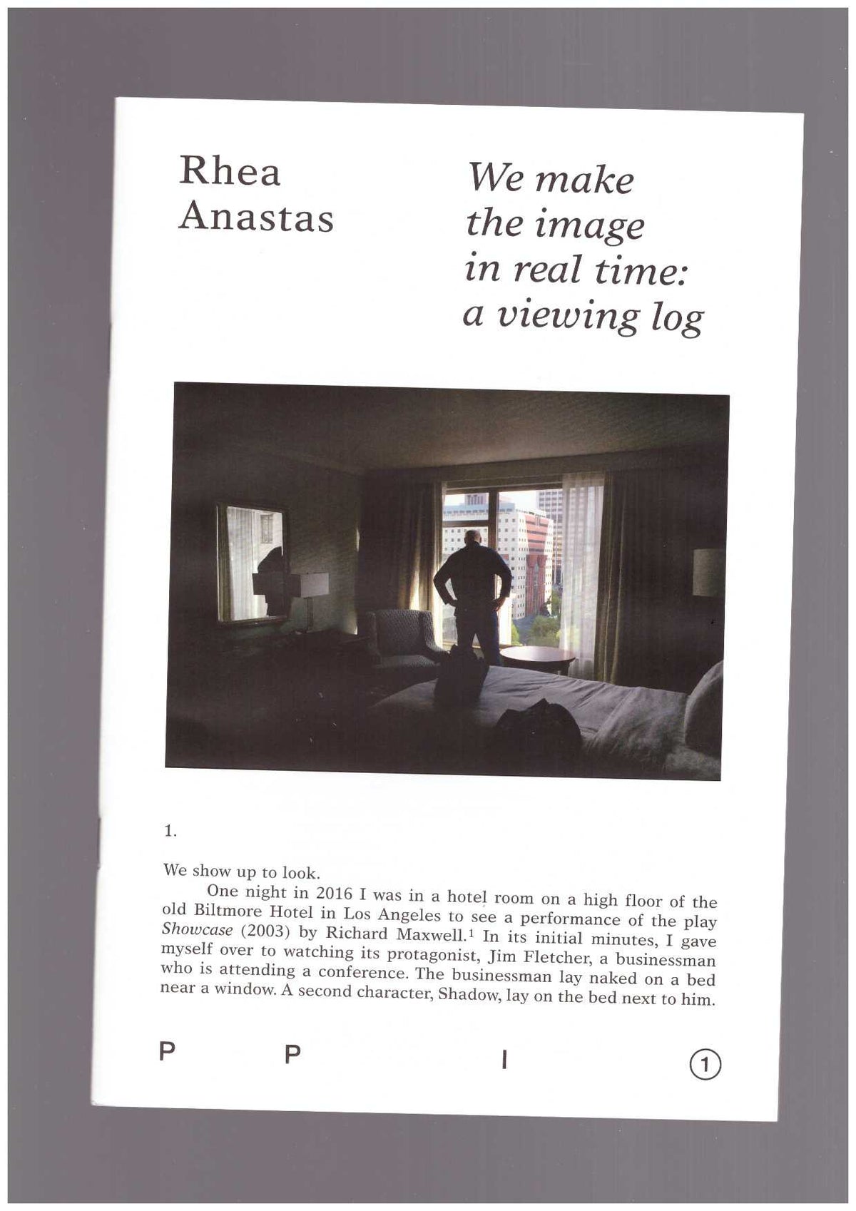 Pound Per Image #1 – We make the image in real time: a viewing log
