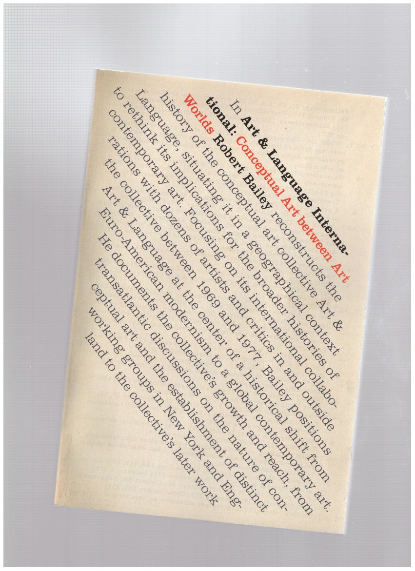 Art & Language International: Conceptual Art between Art Worlds