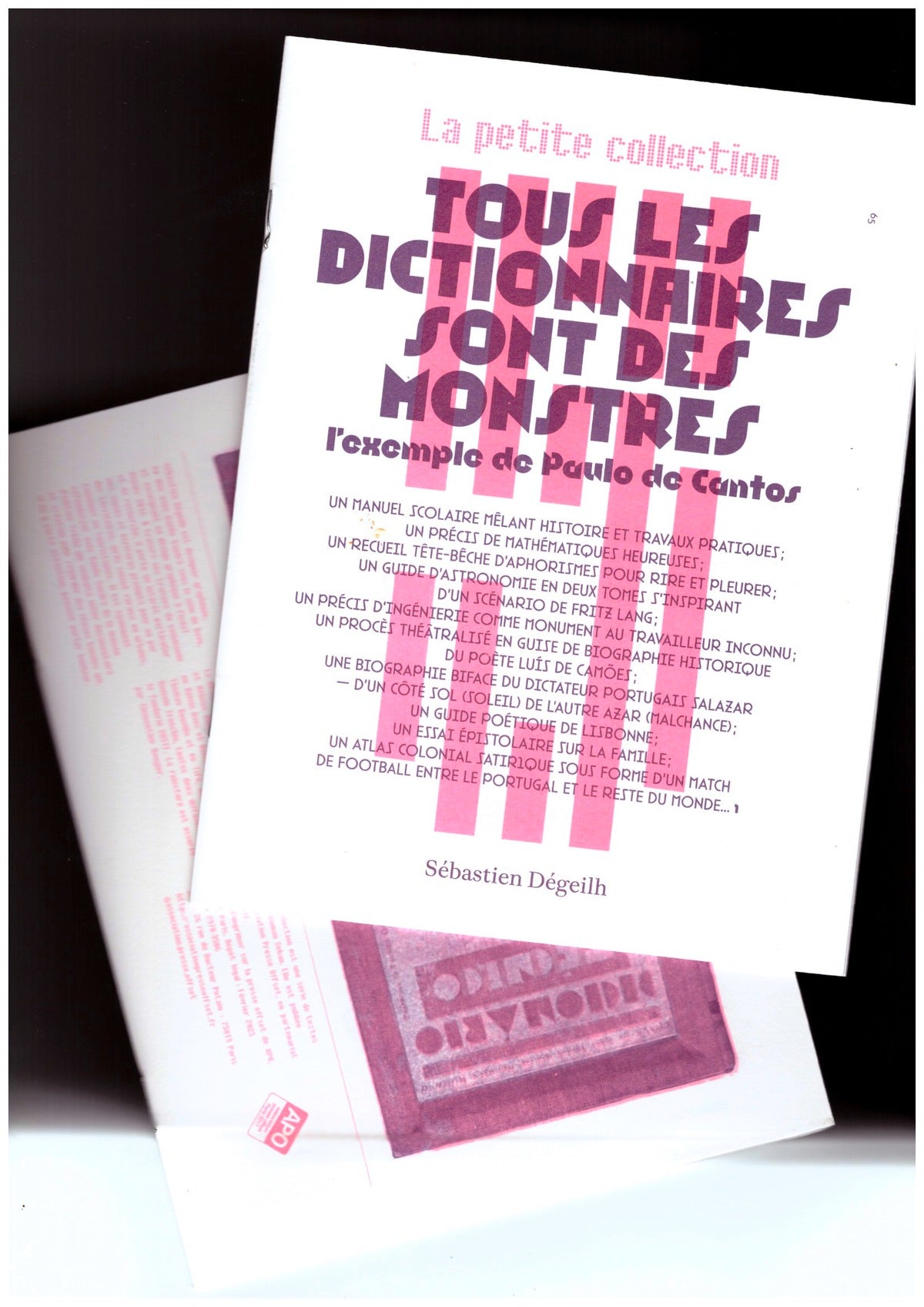La petite collection #5: Tous les dictionnaires sont des monstres. L’exemple de Paulo de Cantos