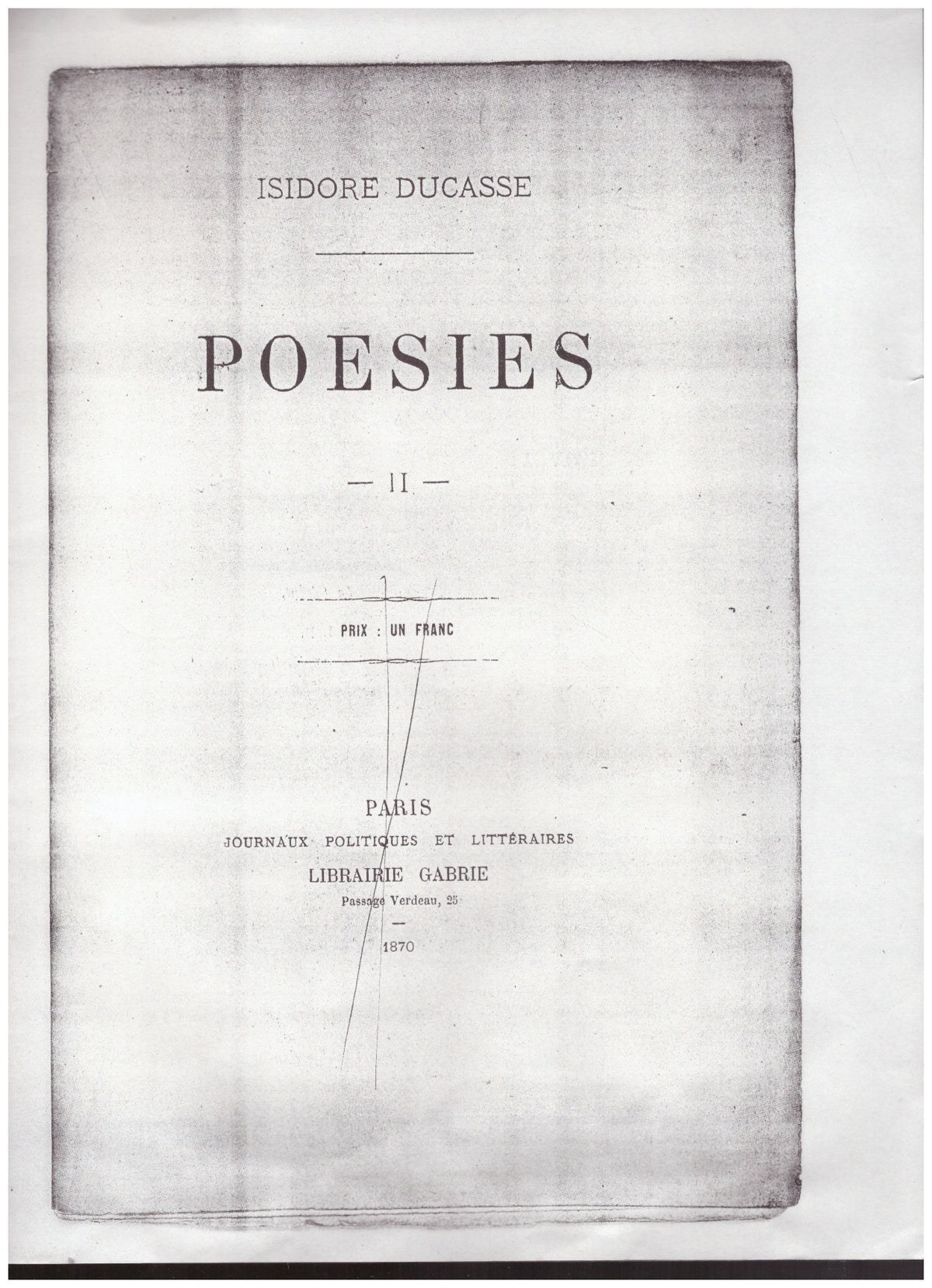 Poésies II