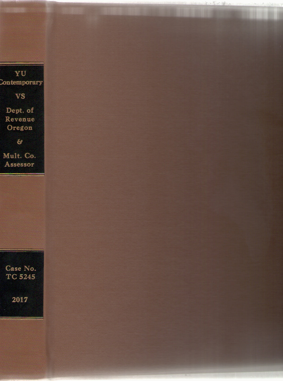 YU Contemporary VS Dept. of Revenue Oregon & Mult. Co. Assessor