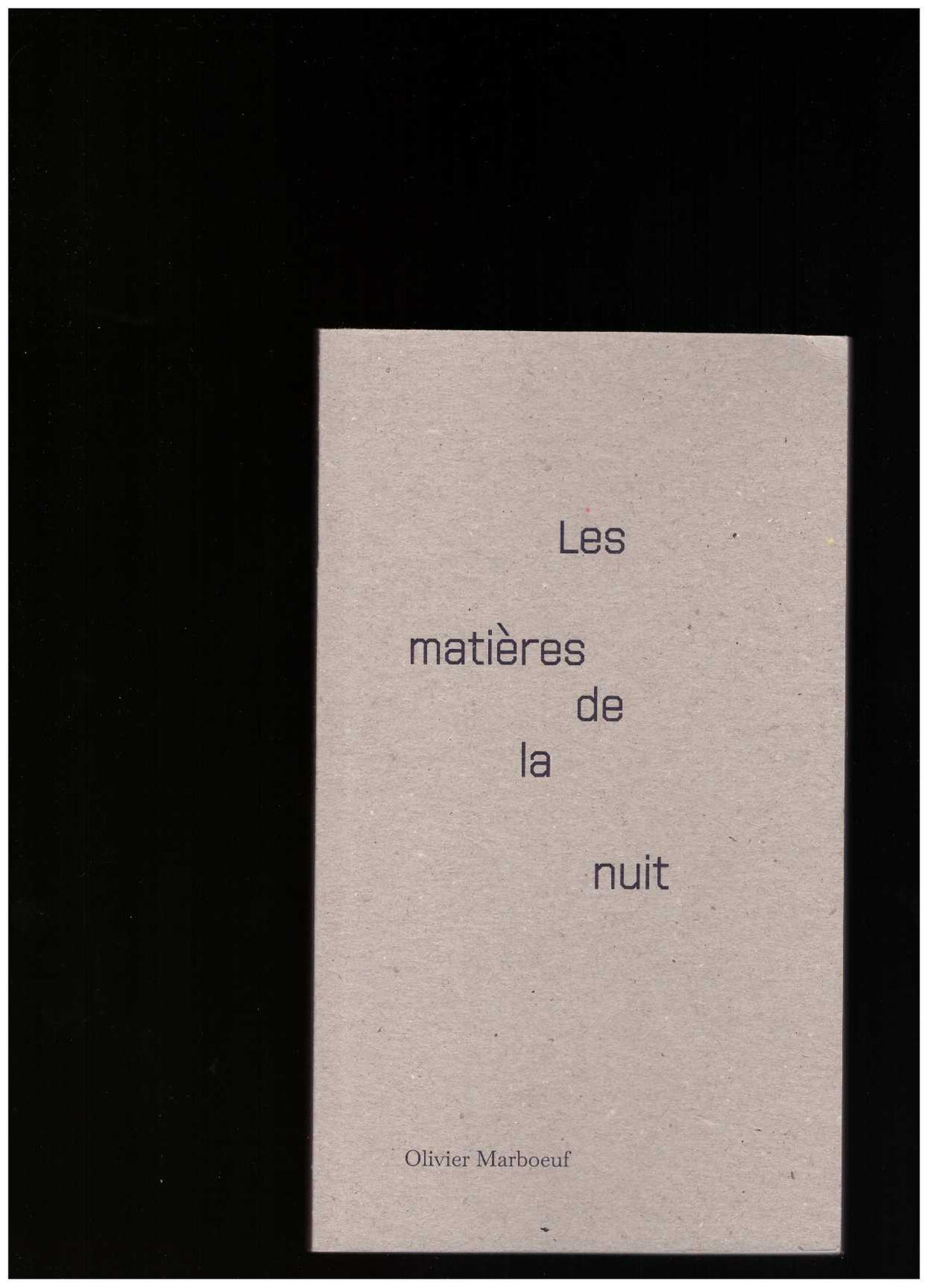 Les matières de la nuit