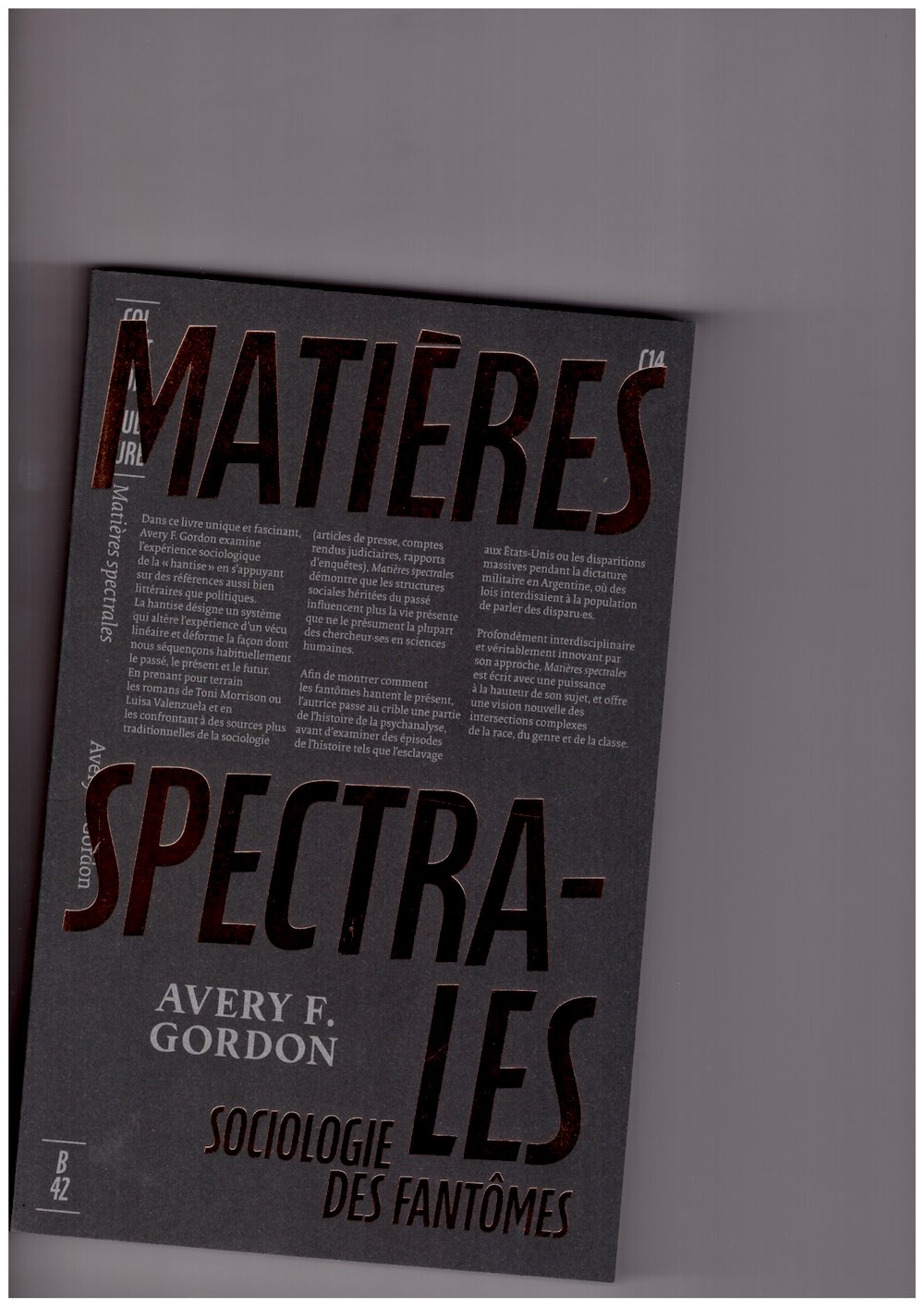 Matières spectrales. Sociologie des fantômes