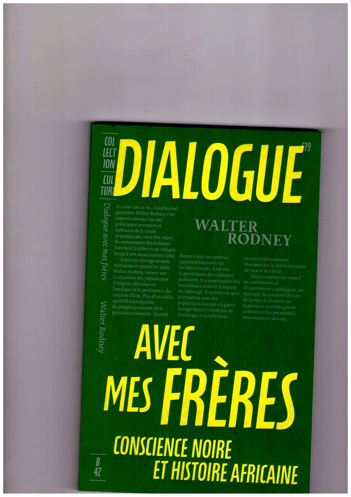 Dialogue aves mes frères. Conscience noire et histoire africaine