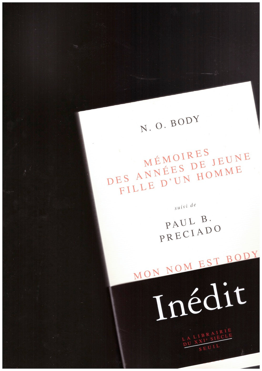 Mémoires des années de jeune fille d’un homme – suivi de – Mon nom est Body