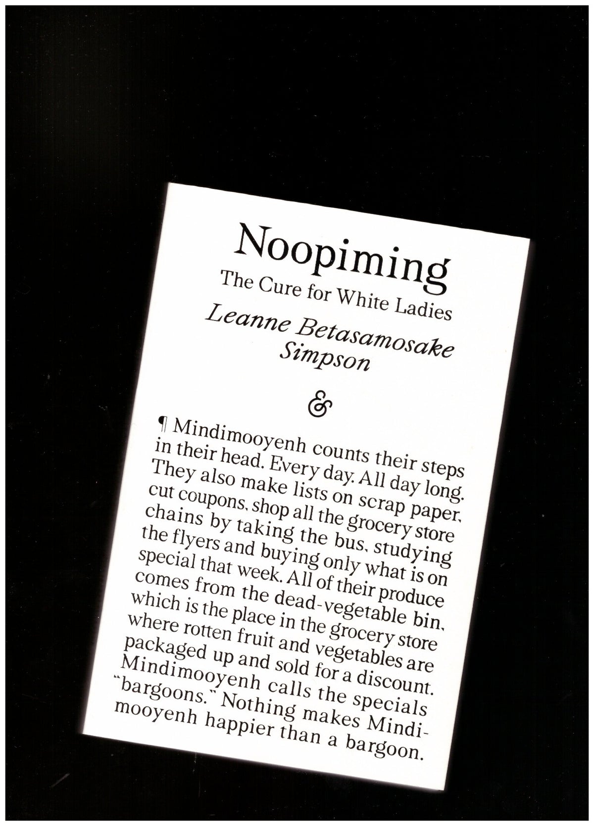 Noopiming. The Cure for White Ladies