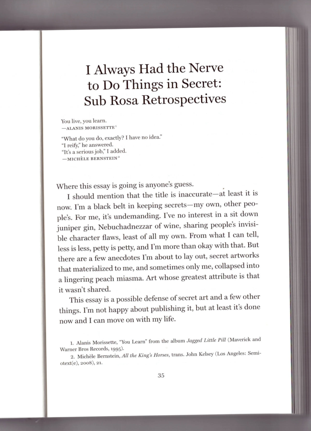 saké blue. Selected Writings